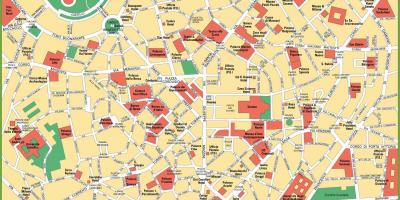 Milano city-kaart