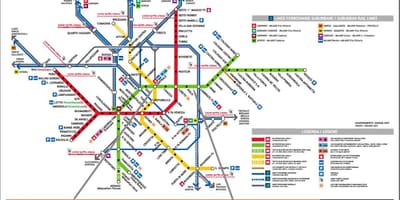 Het centraal station van milaan kaart