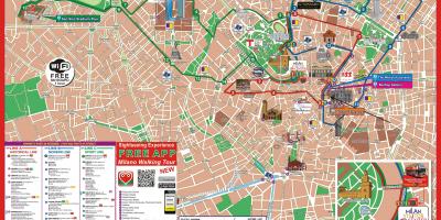 Milaan hop-on-hop-off route kaart