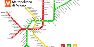 Metro kaart milano