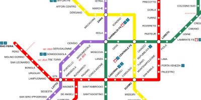 Milaan italië treinstation kaart
