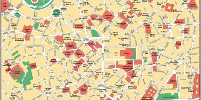 Milaan city center kaart